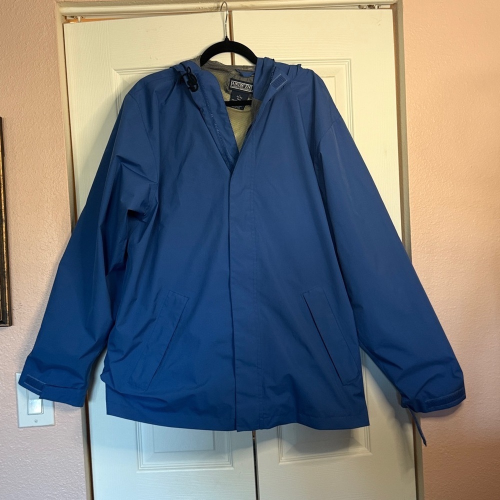 Lands' End Waterproof Packable Wind Jacket Size L - image 1
